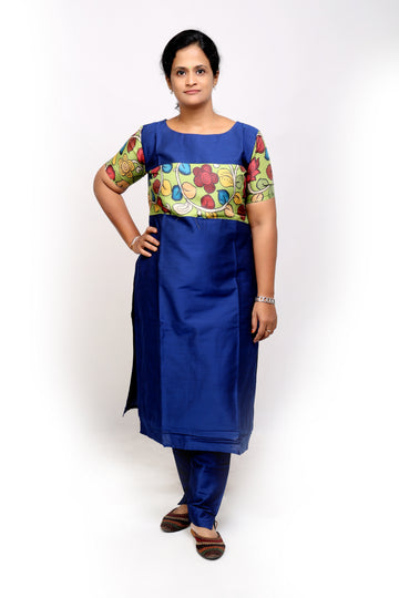 Royal Blue Raw Silk Kurta Set
