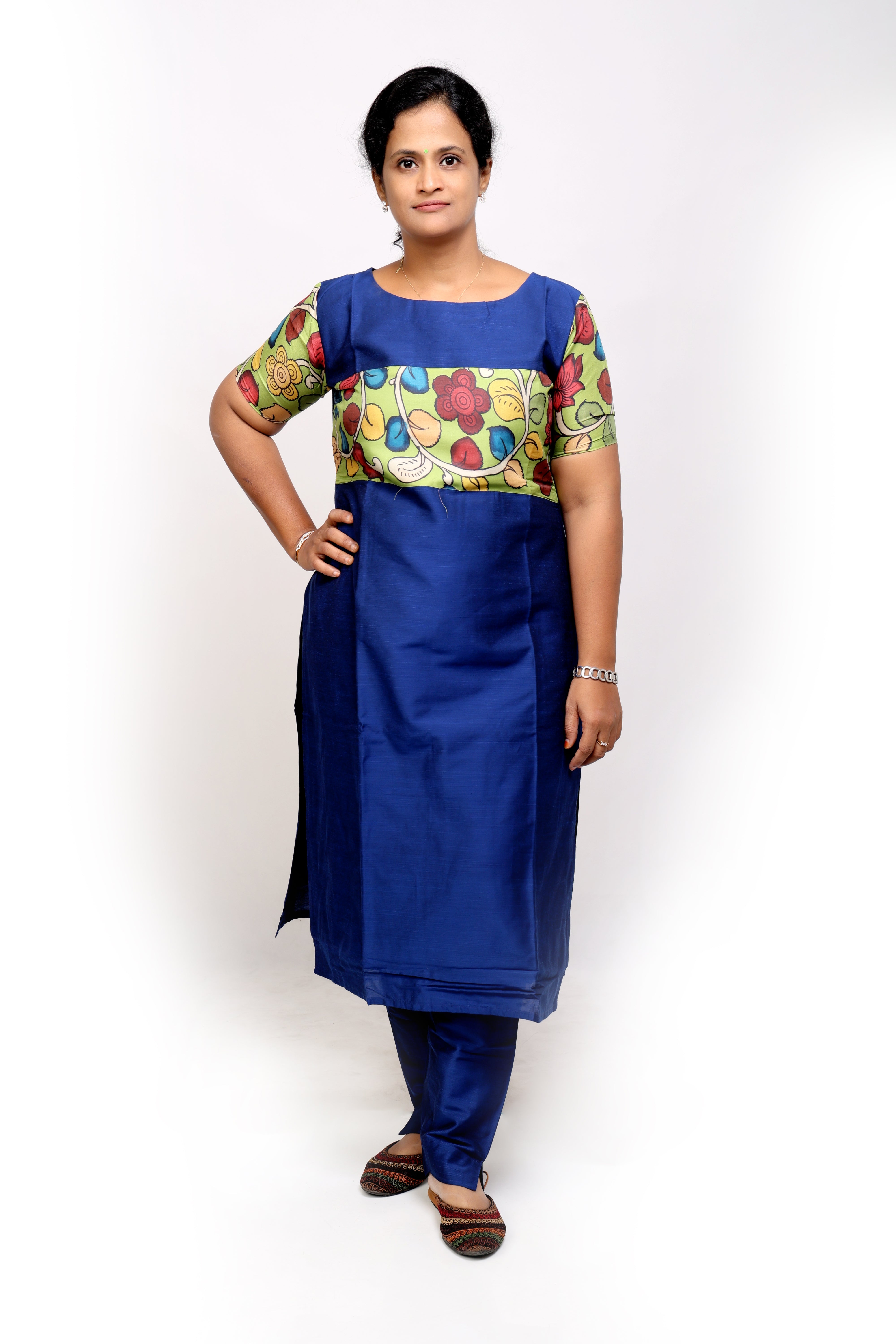 Royal Blue Raw Silk Kurta Set