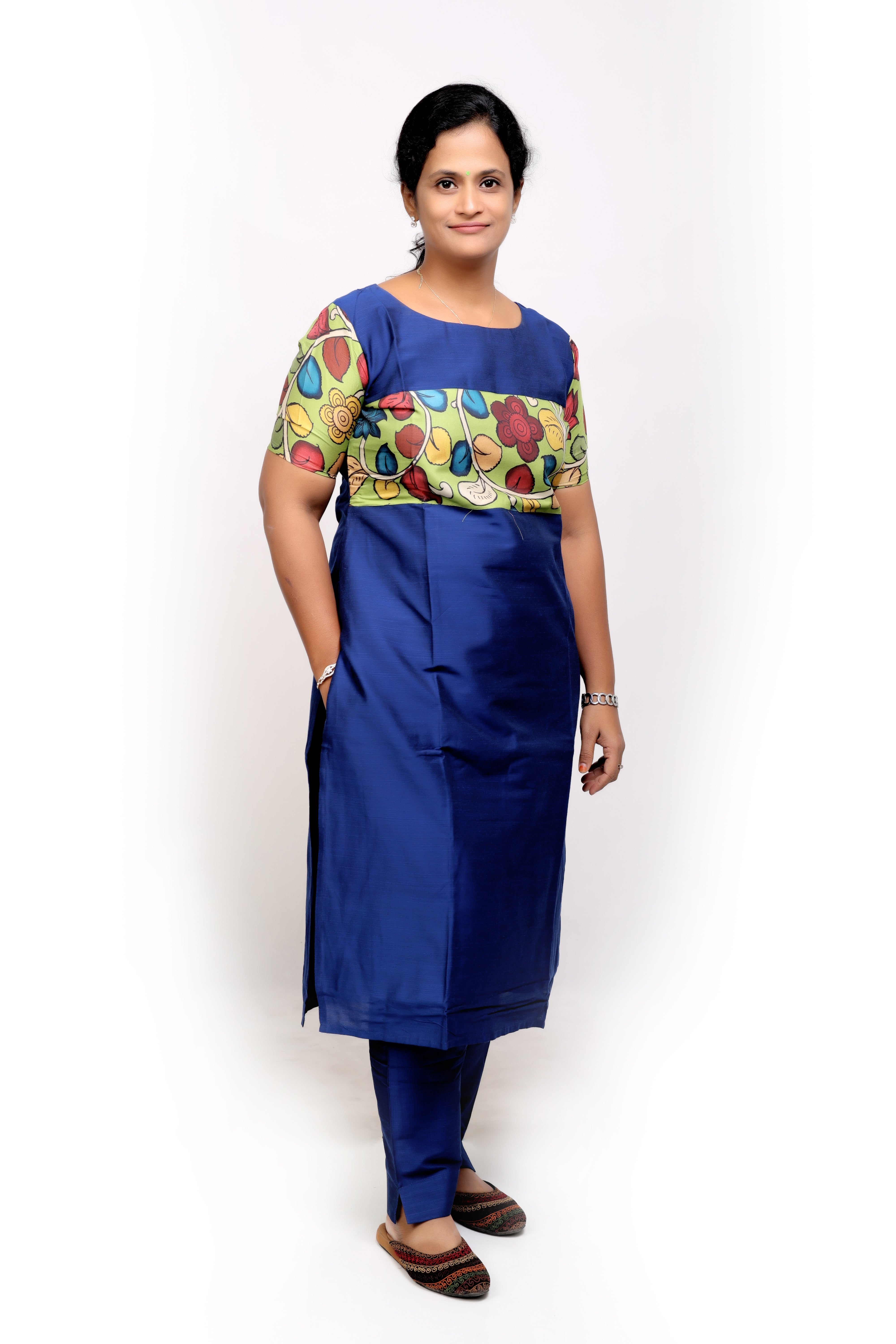 Royal Blue Raw Silk Kurta Set
