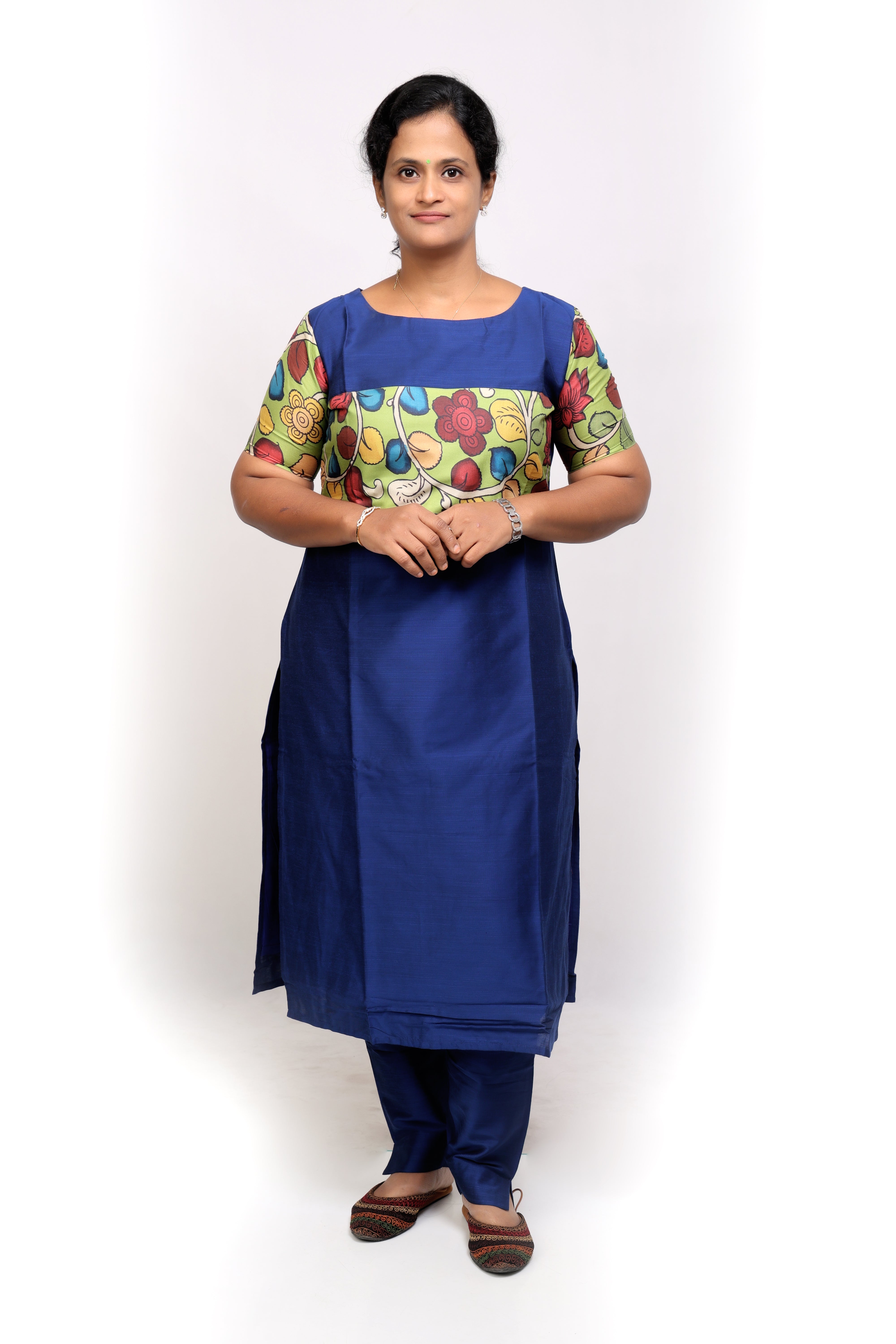 Royal Blue Raw Silk Kurta Set