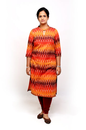 Ikat Cotton Kurti