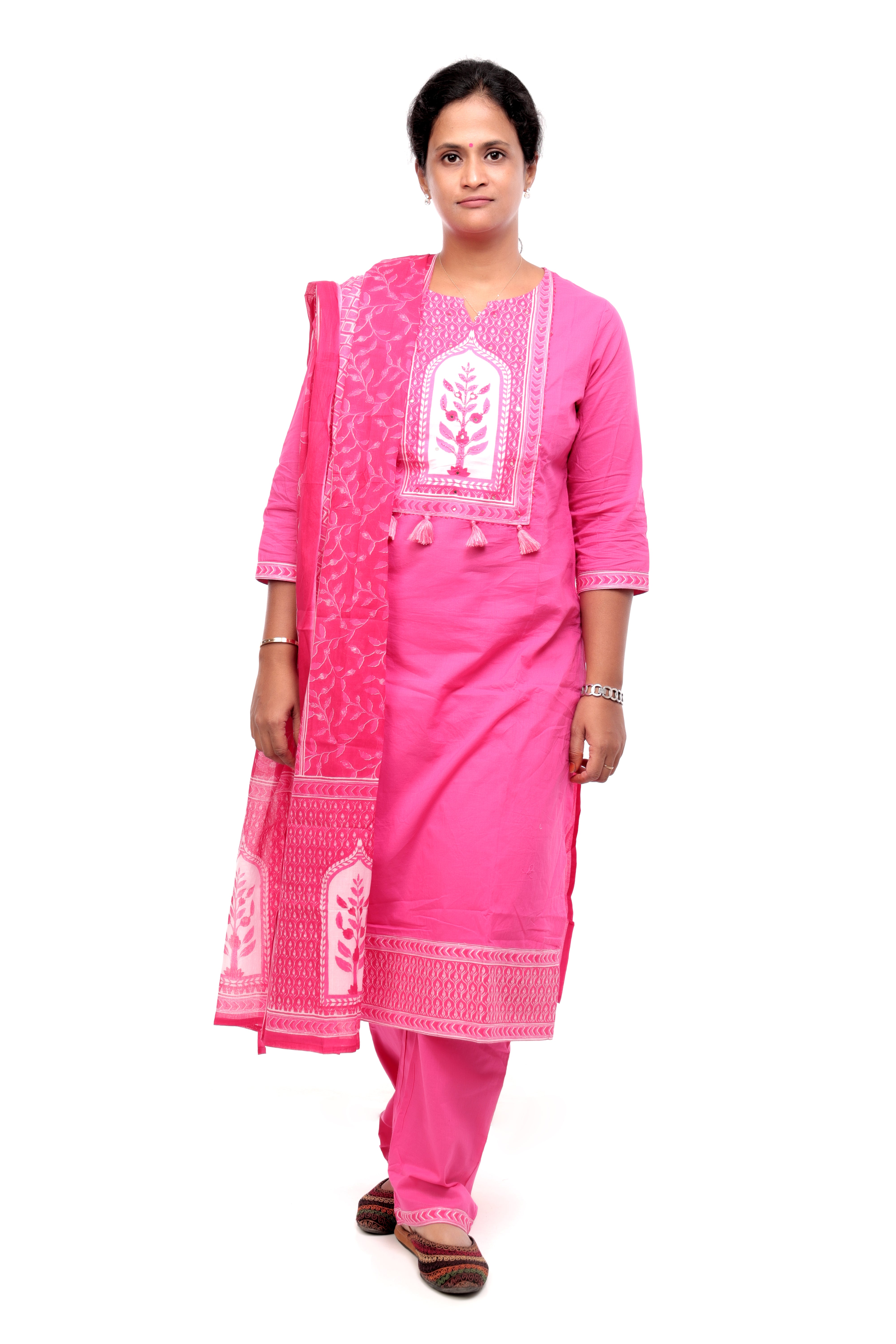 Candy Pink Cotton Salwar Set