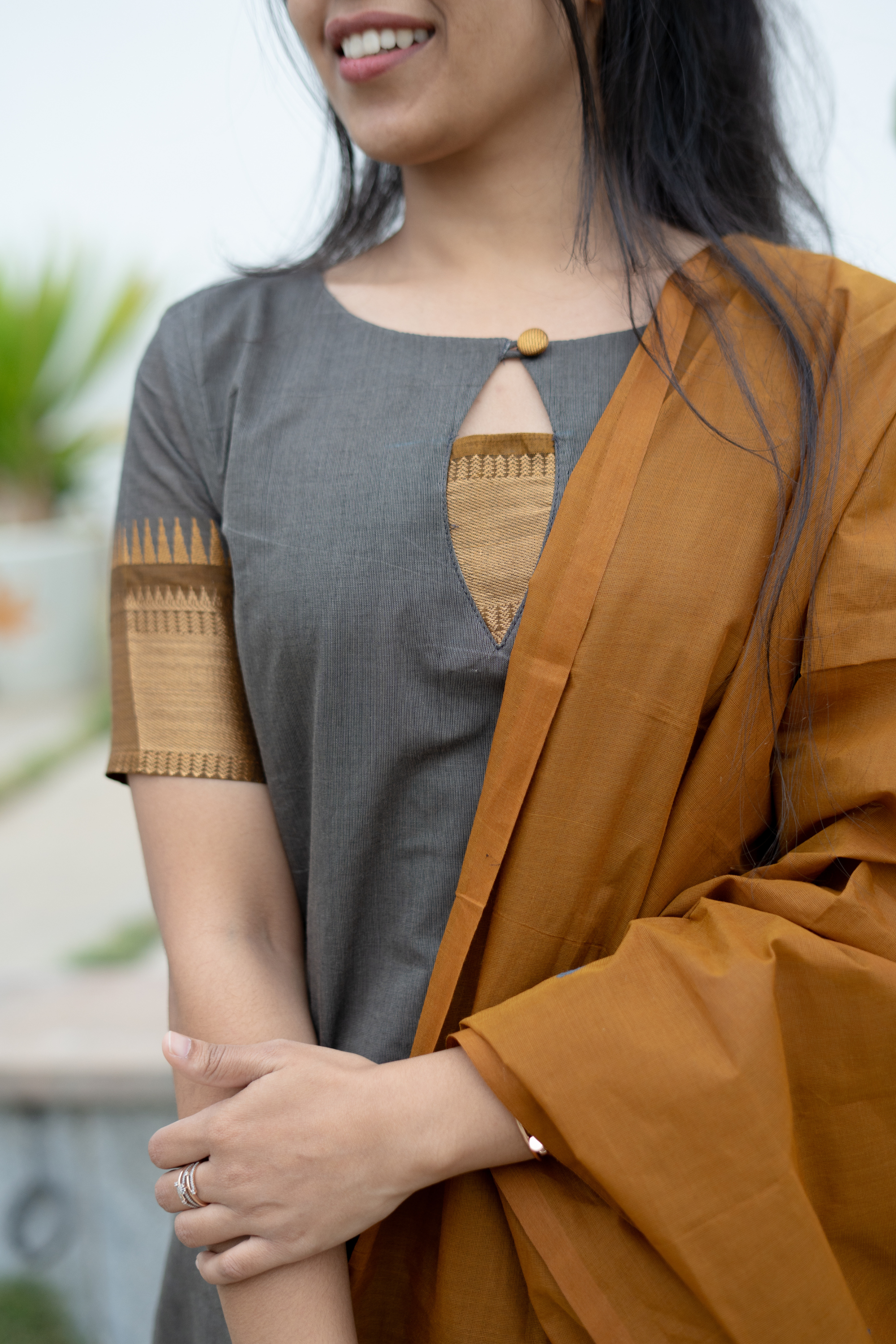 Grey Cotton Salwar Set