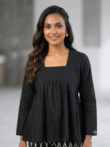 Black Peplum Top
