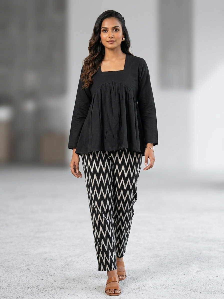 Black Peplum Top