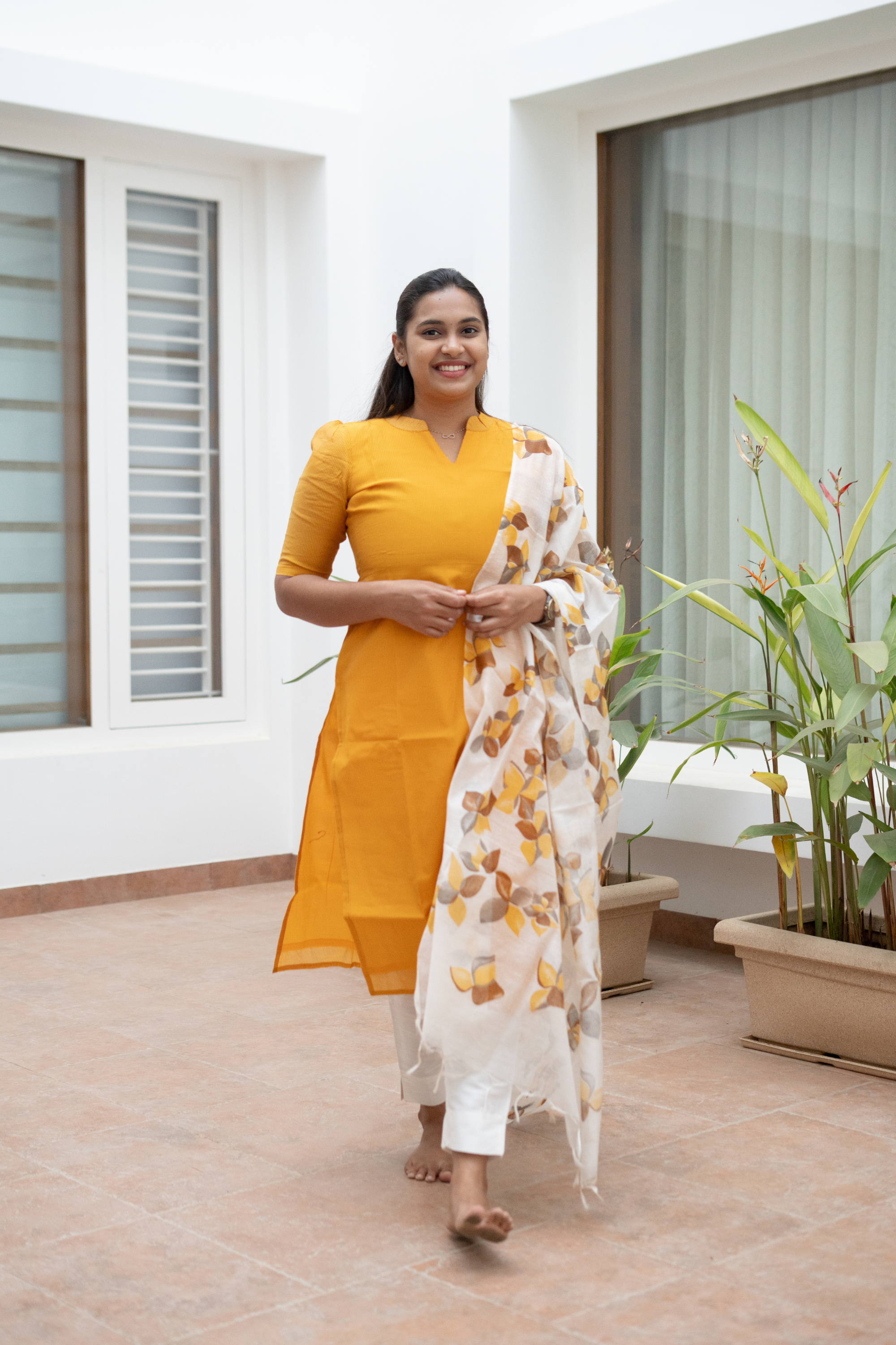 Mustard Cotton Salwar Set