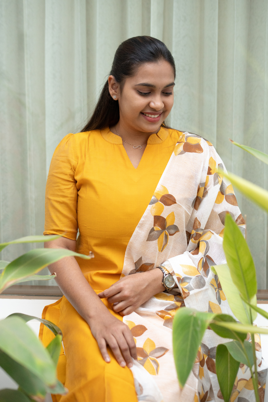 Mustard Cotton Salwar Set