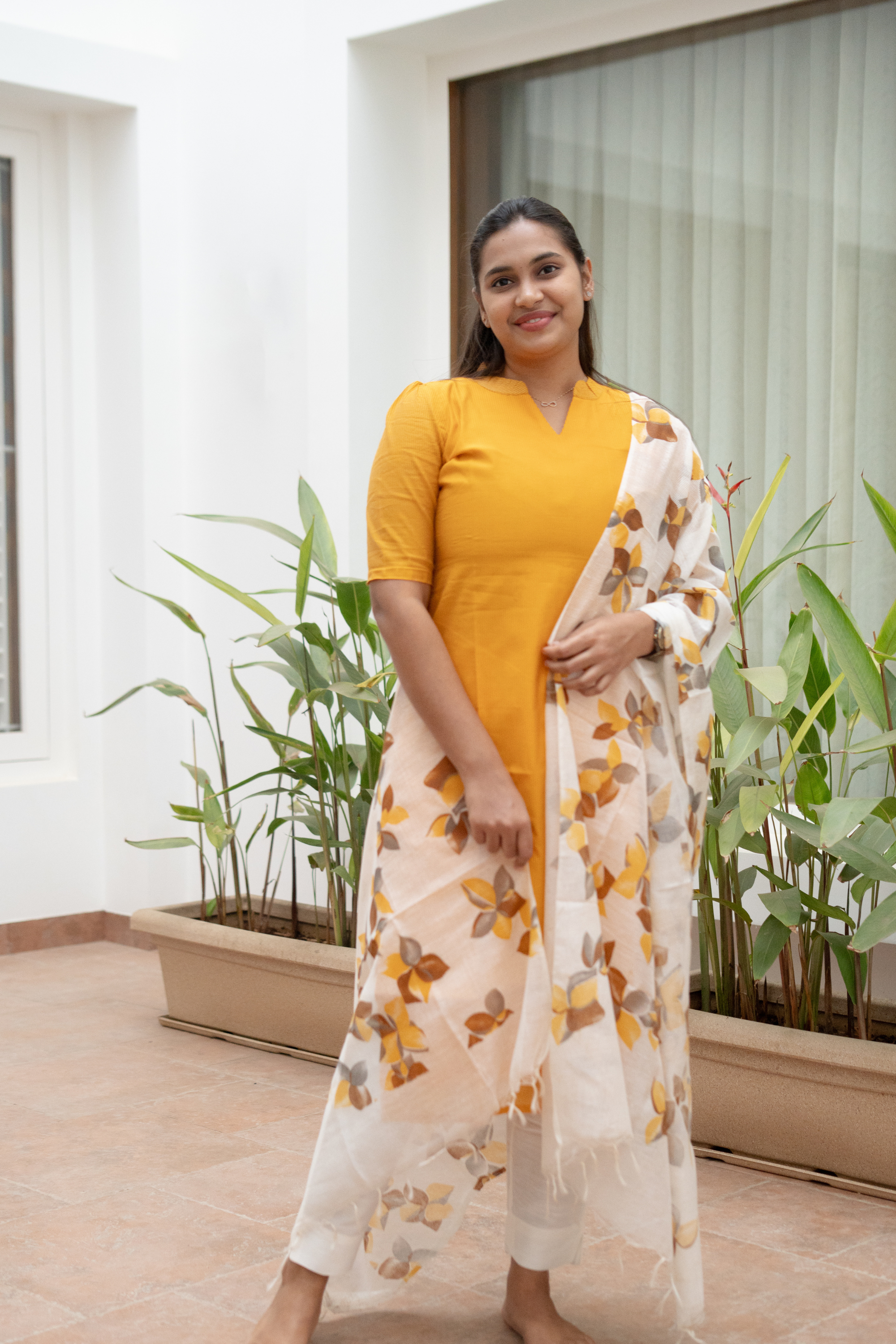 Mustard Cotton Salwar Set