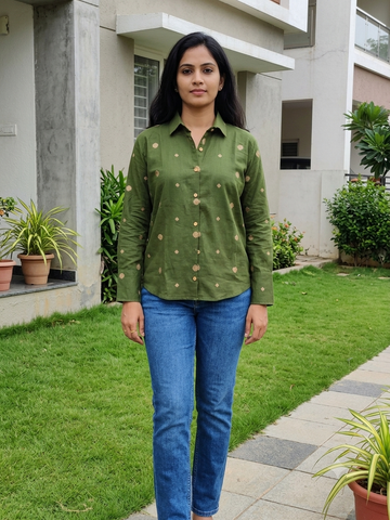 Green South Cotton Shirt