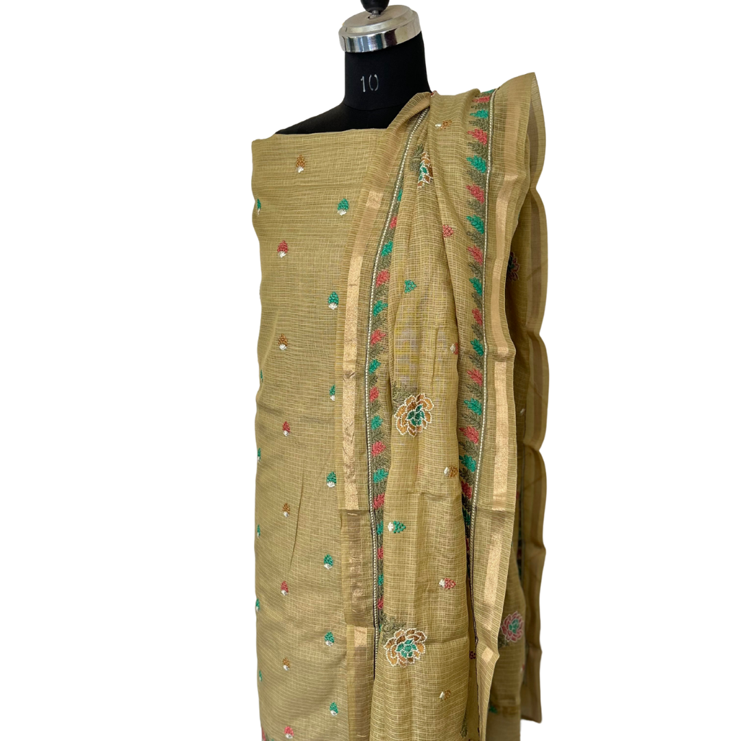 Kota Cotton Salwar set - Mehndi Green