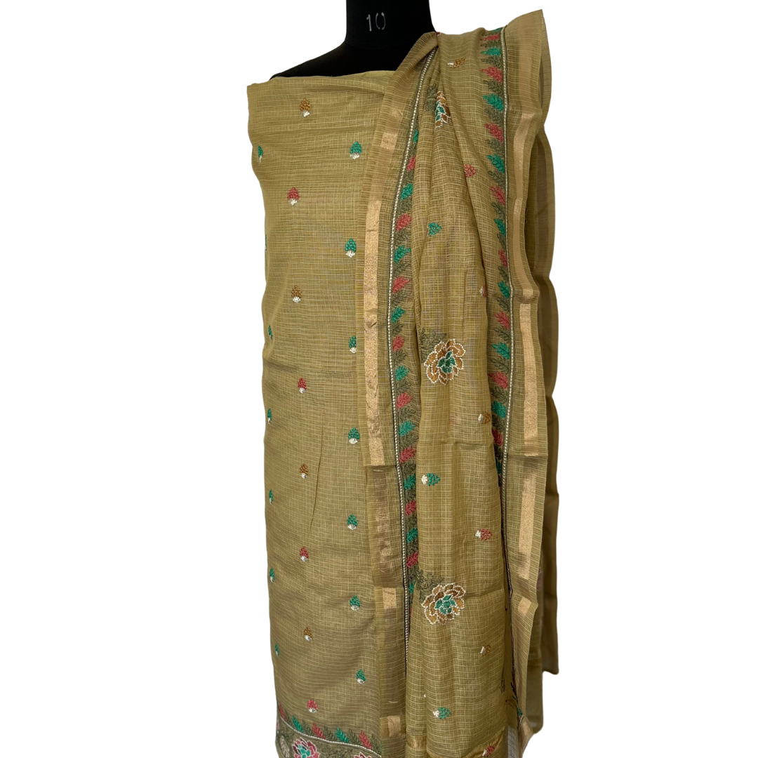 Kota Cotton Salwar set - Mehndi Green