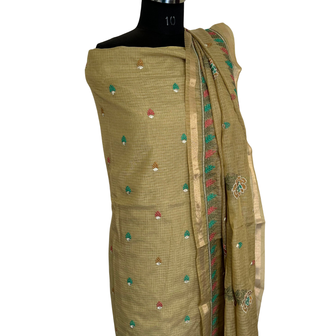 Kota Cotton Salwar set - Mehndi Green