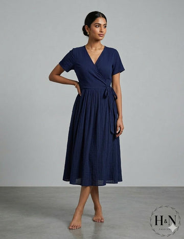 Blue Wrap Dress