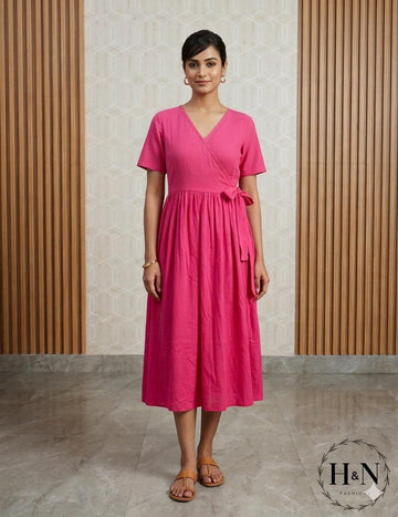 Pink Wrap Dress