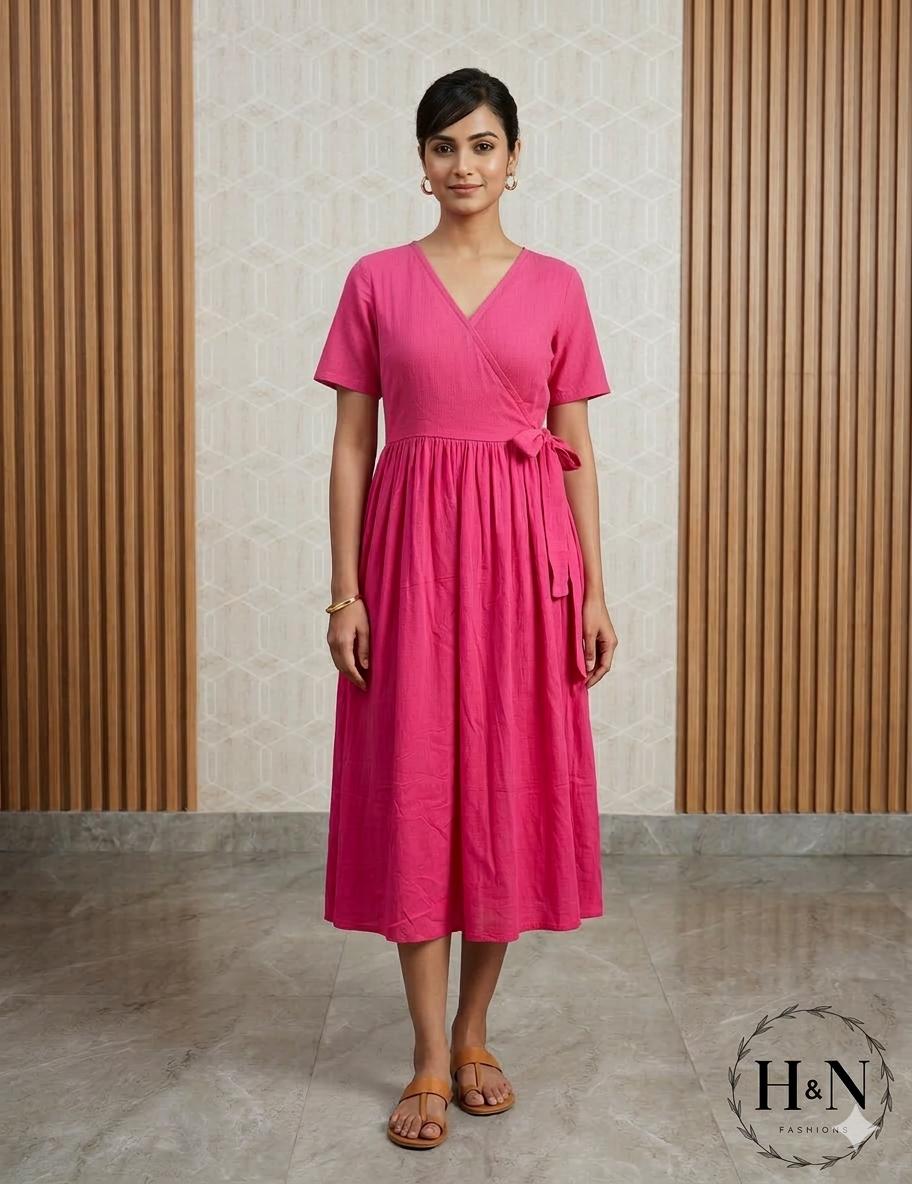 Pink Wrap Dress