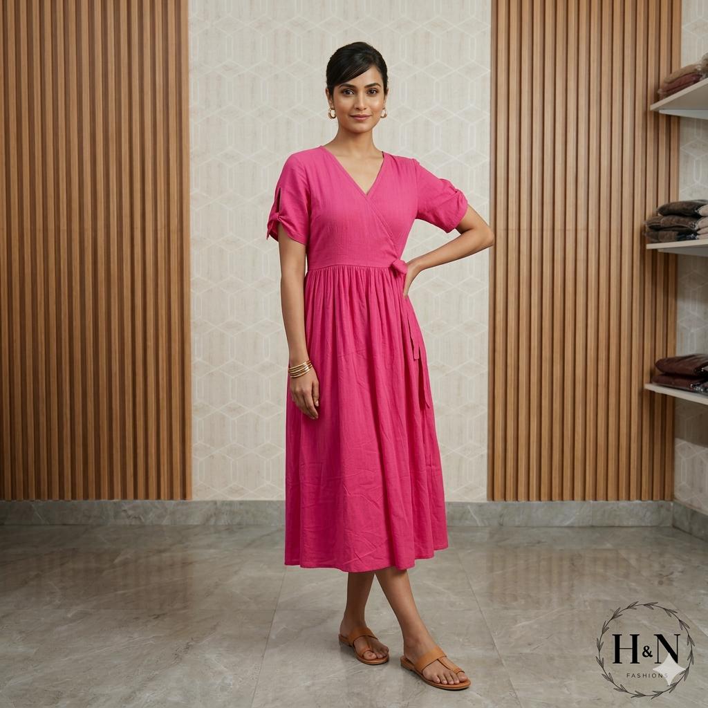 Pink Wrap Dress