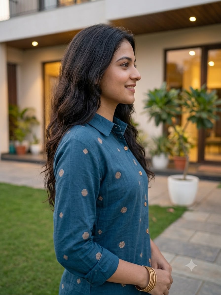 Blue South Cotton Shirt