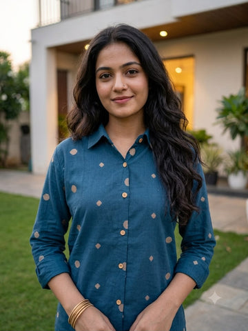 Blue South Cotton Shirt