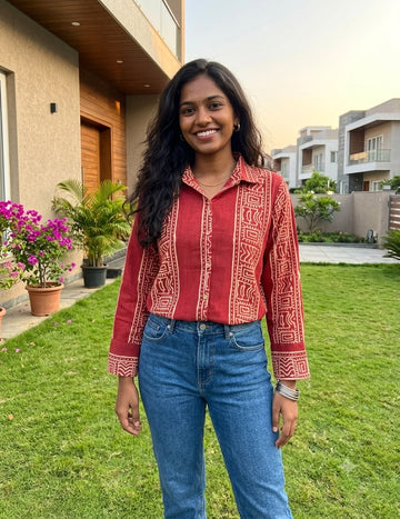 Rust Cotton Shirt